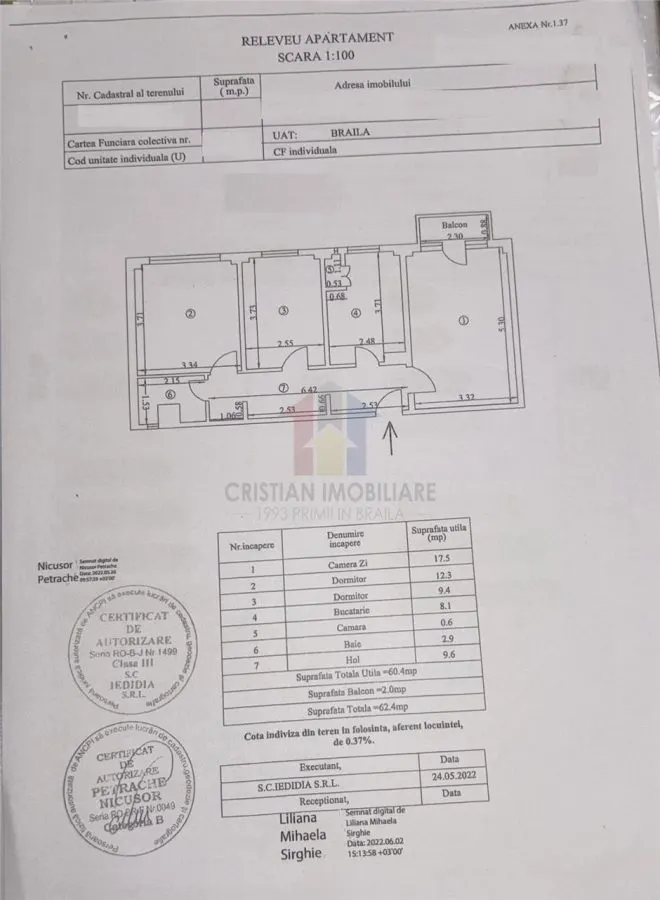 3 camere Renovat, confort 1 decomandat, etaj intermediar, Viziru 3 - foto 15