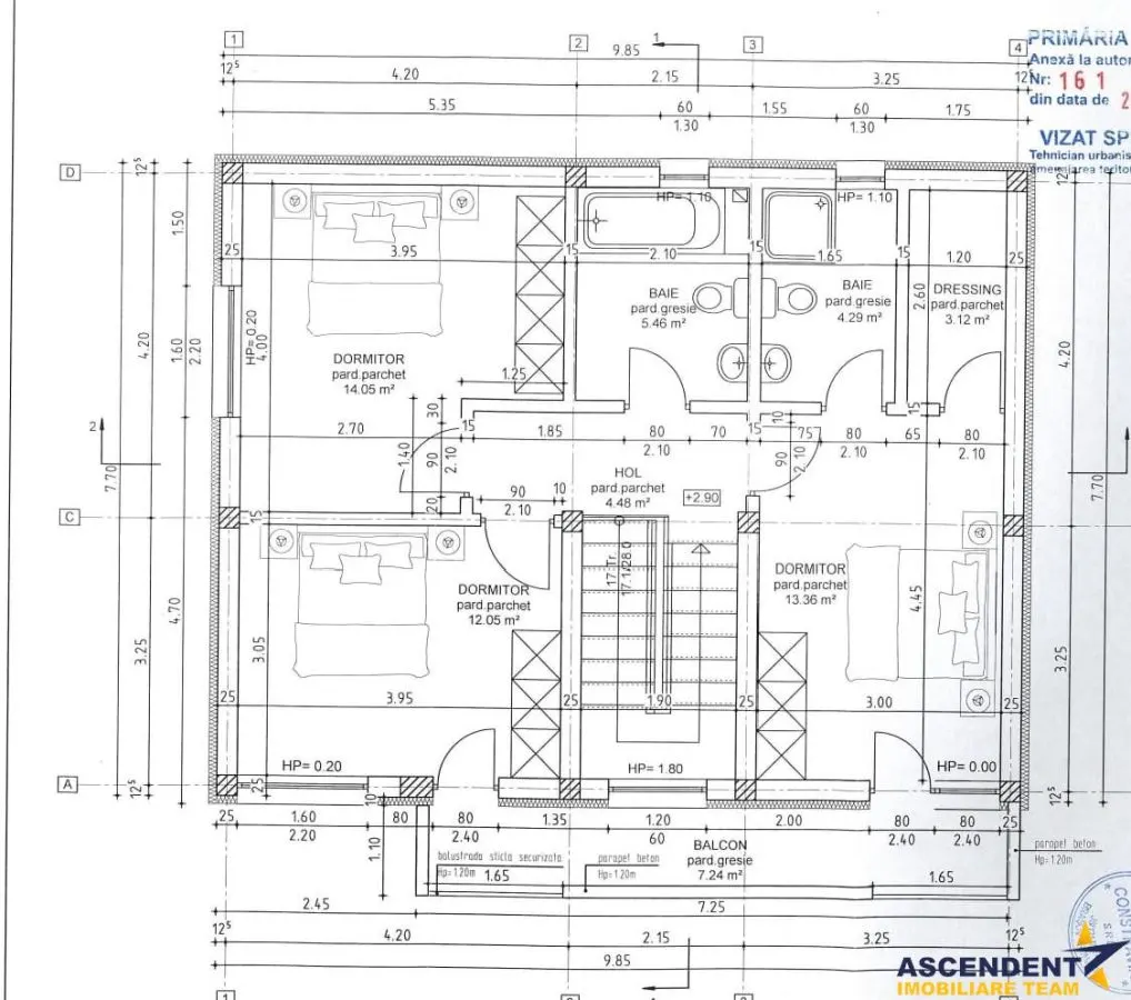 Vila P+E, 5 camere,3 bai,teren 418 mp,finisaje top, intabulata, toate utilitatile! - foto 4
