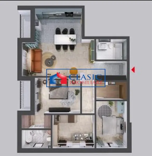 Vanzare apartament 4 camere de LUX bloc nou zona VIVO Floresti - foto 15